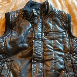 Men's Leather Vest by Guess